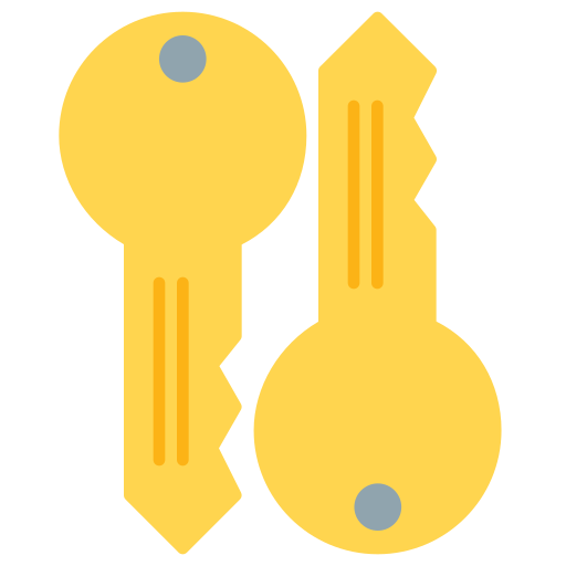 klucz do pokoju Generic color fill ikona
