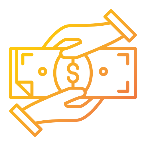 cambio di valuta Generic gradient outline icona