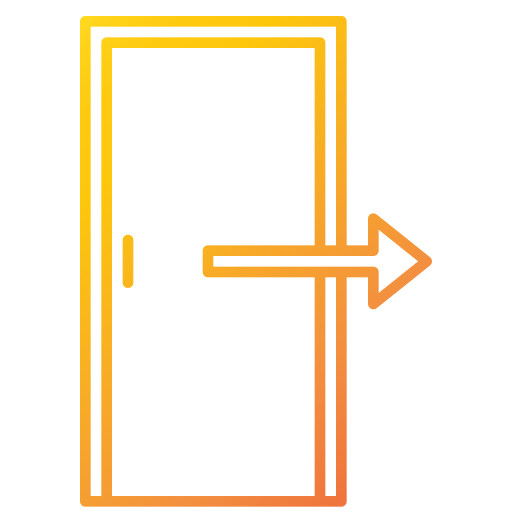 puerta de salida Generic gradient outline icono