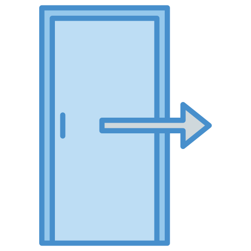 puerta de salida Generic color lineal-color icono
