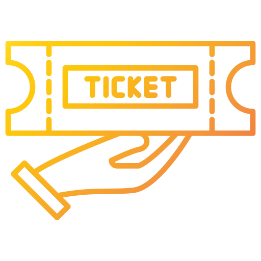 ticket Generic gradient outline icoon