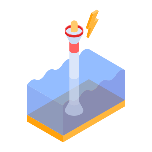 Tidal power Generic color fill icon