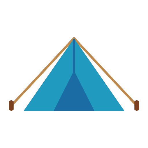 キャンプのテント Generic color fill icon