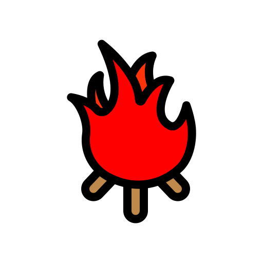 たき火 Generic color lineal-color icon