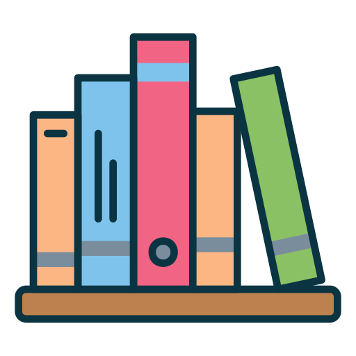 boekenplank Generic color lineal-color icoon