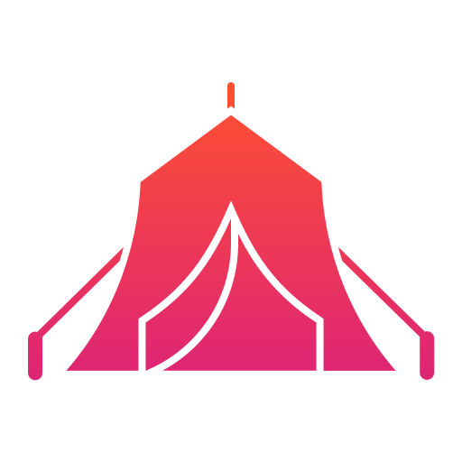 Camping tent Generic gradient fill icon
