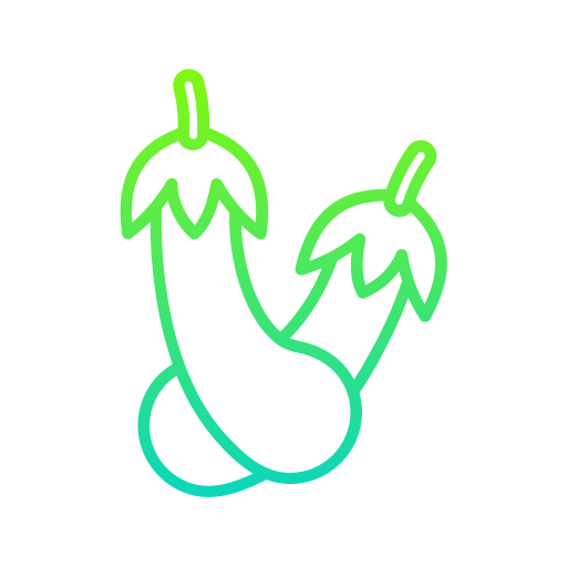 aubergine Generic gradient outline icoon