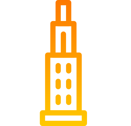 wieżowiec Generic gradient outline ikona