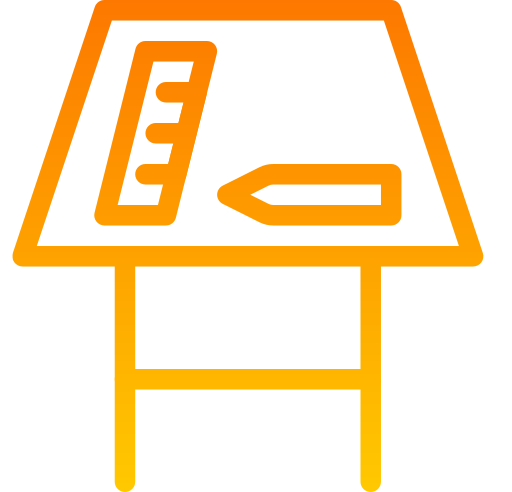 Work table Generic gradient outline icon