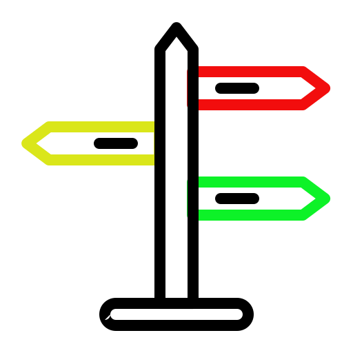 Signpost Generic color outline icon