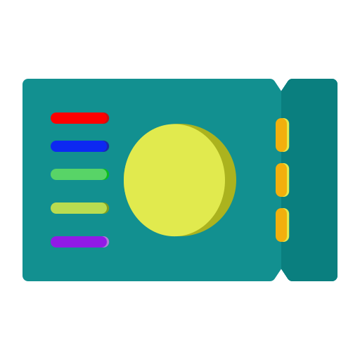 Ticket Generic color fill icon