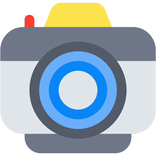 cámara fotográfica Generic color fill icono
