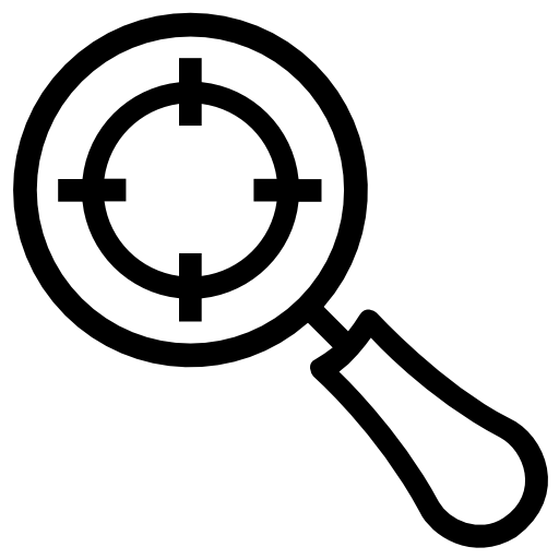 Magnifying glass Vector Market Light Rounded icon