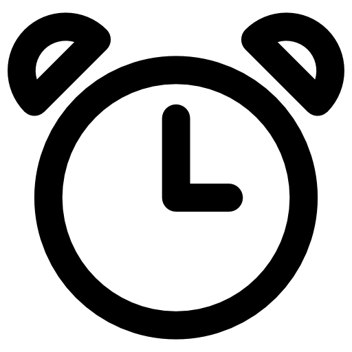 Alarm clock Vector Market Bold Rounded icon