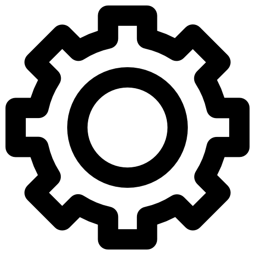 Cogwheel Vector Market Bold Rounded icon