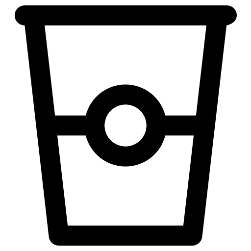 vaso de papel Vector Market Bold Rounded icono