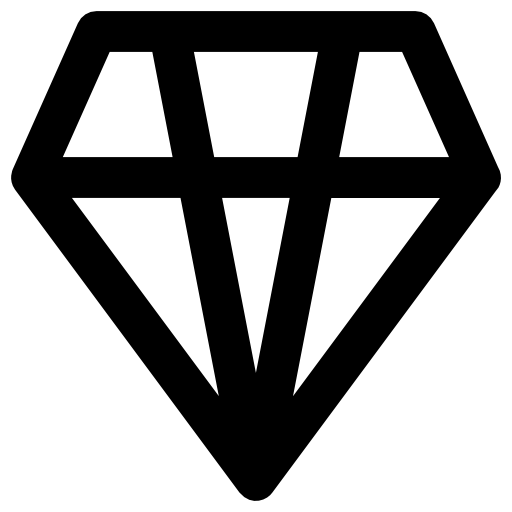 diamante Vector Market Bold Rounded Ícone
