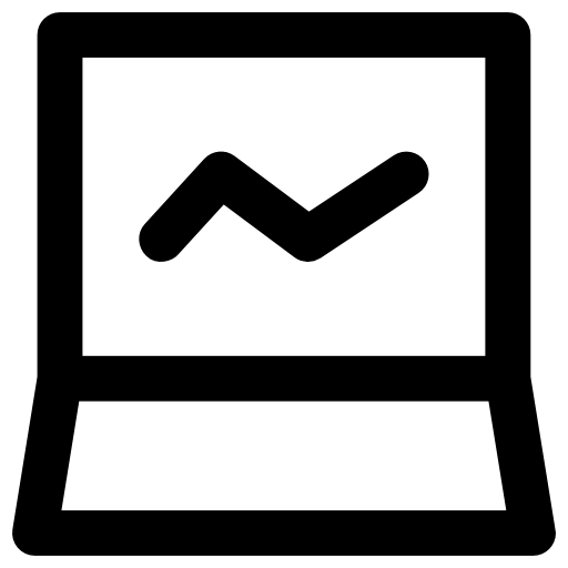 ordenador portátil Vector Market Bold Rounded icono