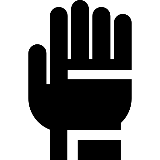 Glove Basic Straight Filled icon