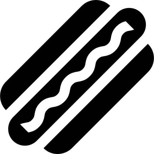hot-dog Basic Straight Filled Icône