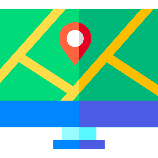 mapa Basic Straight Flat icono