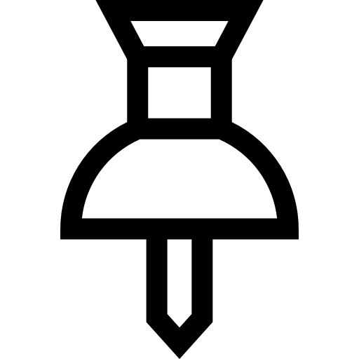 プッシュピン Basic Straight Lineal icon