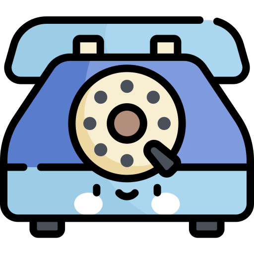 Telephone Kawaii Lineal color icon