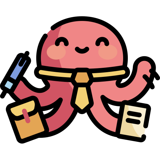 Octopus Kawaii Lineal color icon