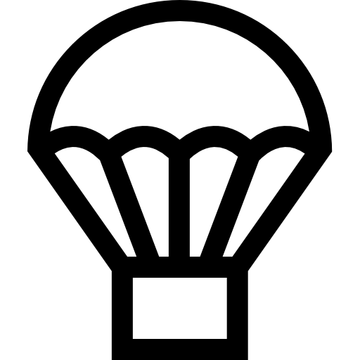 paracadute Basic Straight Lineal icona