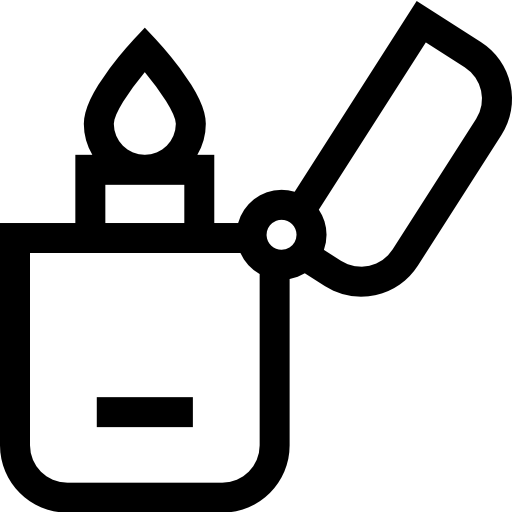 aansteker Basic Straight Lineal icoon