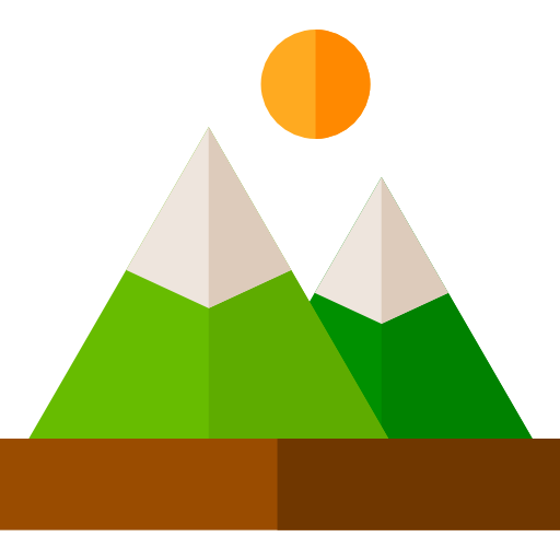 montañas Basic Straight Flat icono