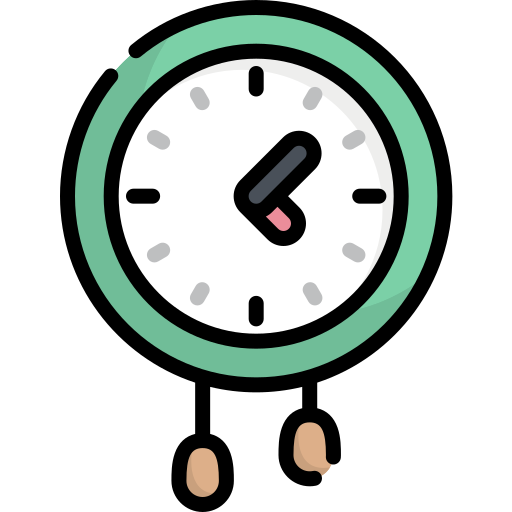 Clock Kawaii Lineal color icon