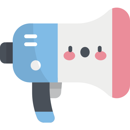 Megaphone Kawaii Flat icon