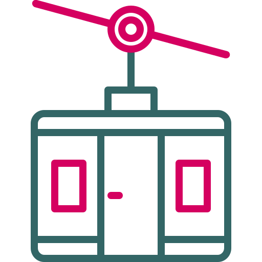 kabelbaan Generic color outline icoon