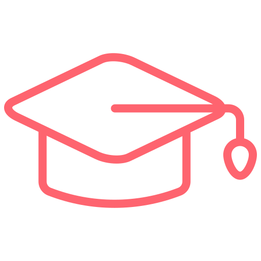 chapeau de graduation Generic color outline Icône