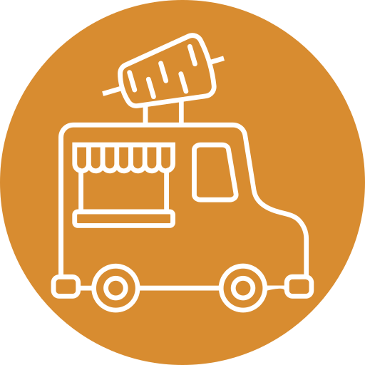 ciężarówka z żywnością Generic color fill ikona