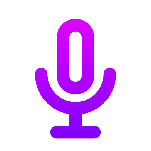 microfoon Generic gradient outline icoon