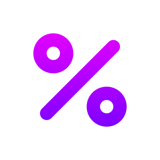 procent Generic gradient outline icoon