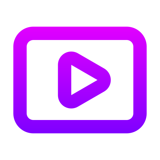 Video play Generic gradient outline icon