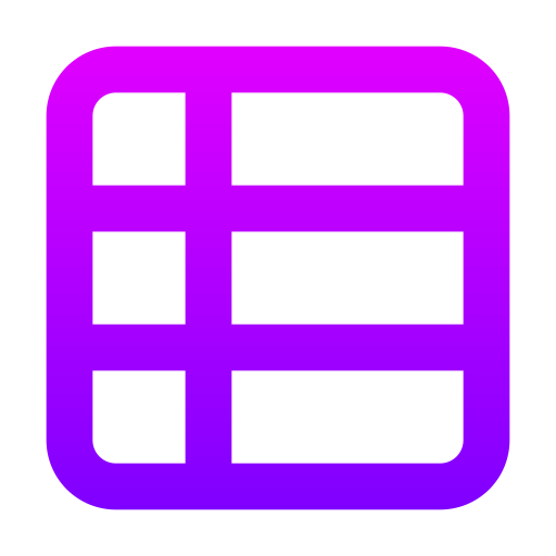 テーブル Generic gradient outline icon