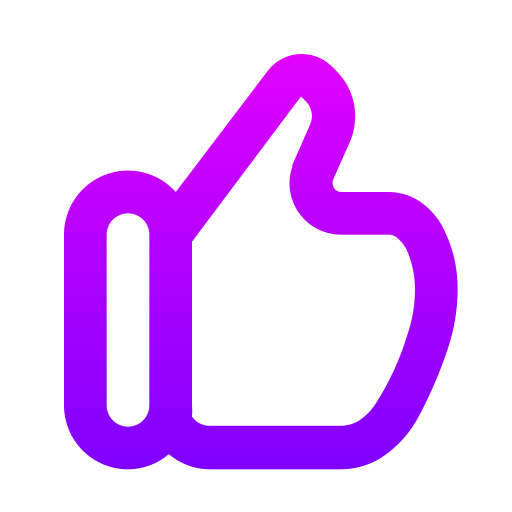 duim omhoog Generic gradient outline icoon