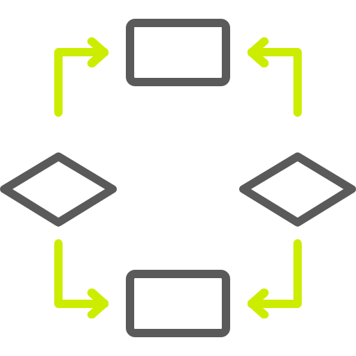 Algorithm Generic color outline icon