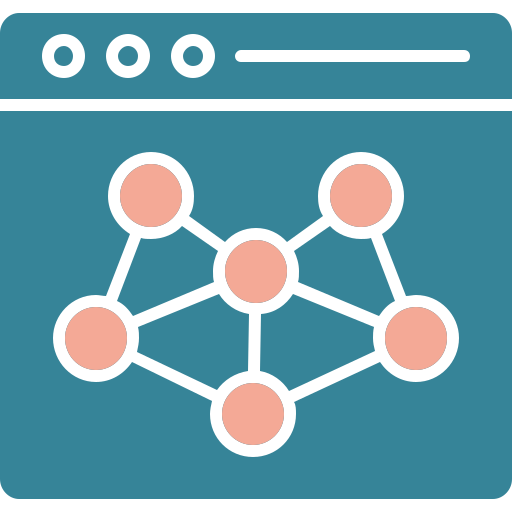 ネットワークアルゴリズム Generic color fill icon