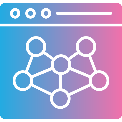 ネットワークアルゴリズム Generic gradient fill icon