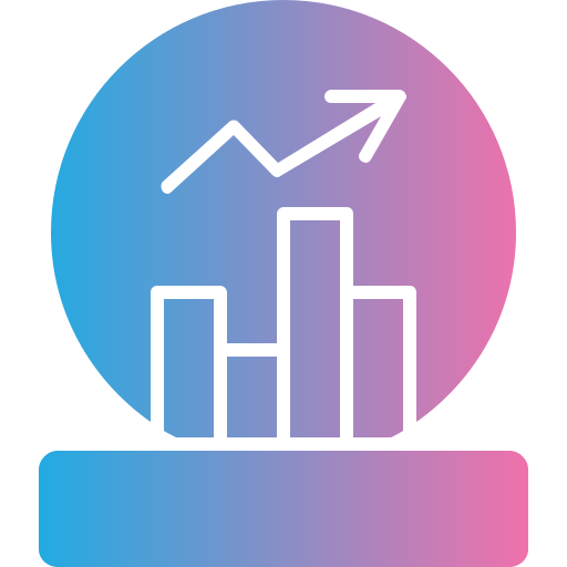 Barchart Generic gradient fill icon