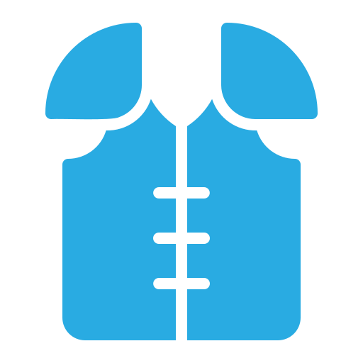 Shoulder pads Generic color fill icon