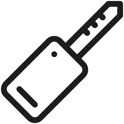 auto sleutel Generic black outline icoon