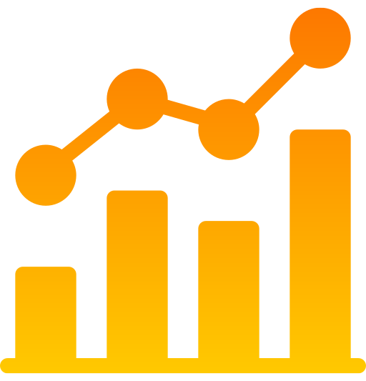 grafico a barre Generic gradient fill icona