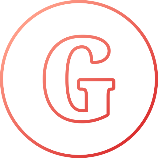 brief g Generic gradient outline icoon