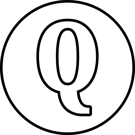 文字q Generic black outline icon